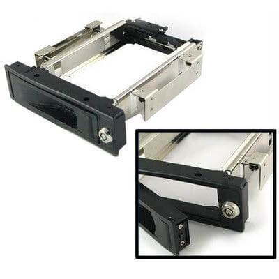 3.5 Inch Hard Drive Mobile Rack with Hot Swap Functionality in 5.25-inch bay, front lockable tray for quick drive hot-swapping