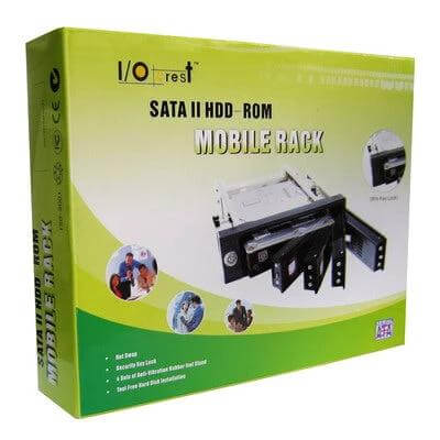3.5 Inch Hard Drive Mobile Rack with Hot Swap Functionality - 3.5" SATA HDD mobile rack in retail box for hot-swap storage in 5.25" bay