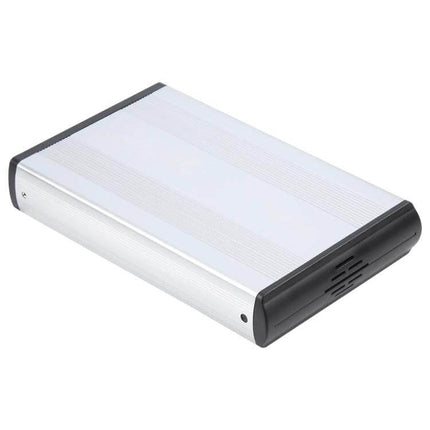 External Enclosure for 3.5 Inch IDE Hard Drives with EU Plug - silver portable IDE HDD enclosure for backups and file transfer