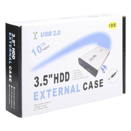 External Enclosure for 3.5 Inch IDE Hard Drives with EU Plug - white USB 2.0 3.5" HDD external case for IDE drives, portable backup