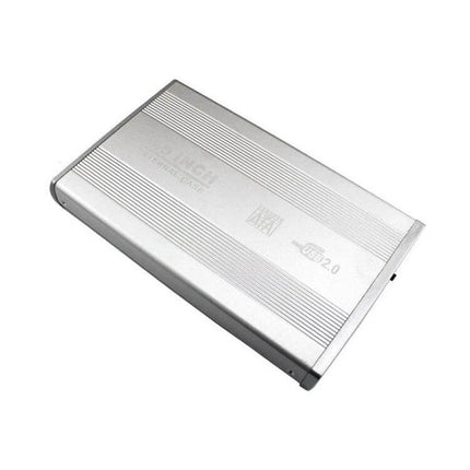 Portable USB Enclosure for 3.5 Inch Hard Drives silver aluminum external SATA case for desktop backup and portable storage