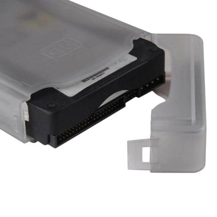 Durable Protective Enclosure for 3.5 Inch SATA Hard Drives - clear shock-resistant housing for transporting and protecting 3.5" SATA drives