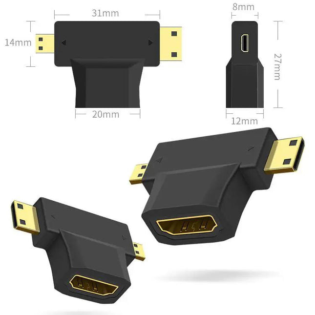 HDMI Adapter for Mini and Micro Connections with Female Port | Syndmart