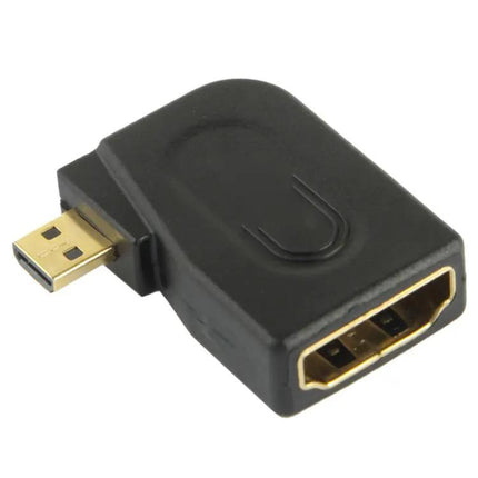 Micro HDMI to HDMI Gold Plated Adaptor with 90 Degree Angle