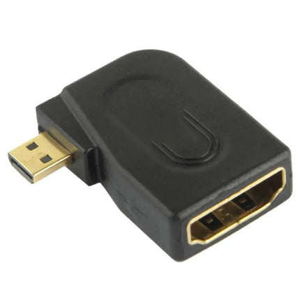 Micro HDMI to HDMI Gold Plated Adaptor with 90 Degree Angle