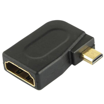 Micro HDMI to HDMI Gold Plated Adaptor with 90 Degree Angle