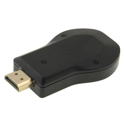 M2 Plus WiFi HDMI Dongle for Wireless Screen Mirroring to TVs - compact black HDMI wireless display adapter for phone, tablet, laptop