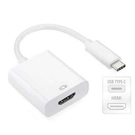 HDMI Adapter for Connecting Devices to MacBook 12 Inch white USB-C to HDMI cable for presentations and streaming