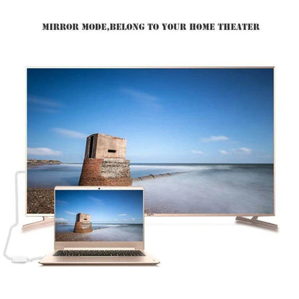 HDMI Adapter for Connecting Devices to MacBook 12 Inch - USB-C to HDMI mirror mode for presentations and streaming to TV or monitor