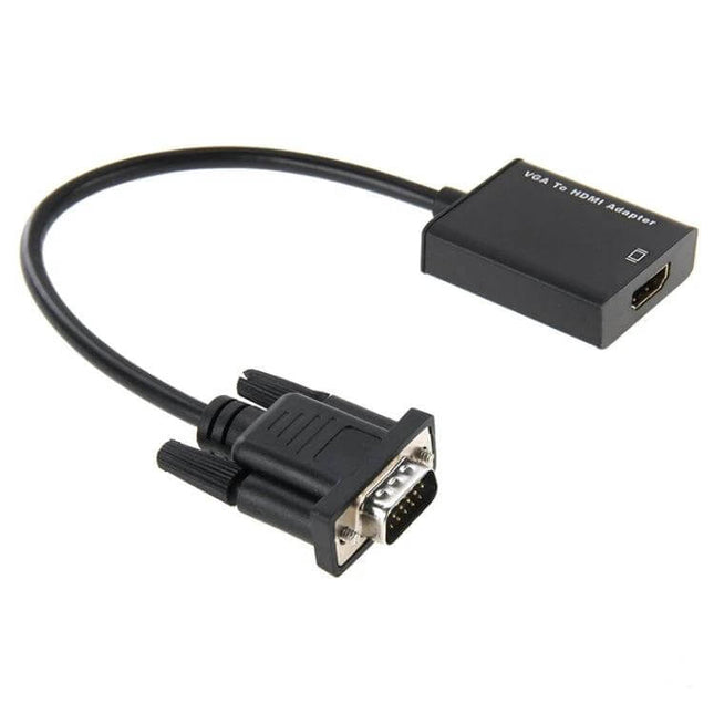 HDMI Scaler Adapter for 4K Ultra HD Video Conversion black VGA-to-HDMI cable adapter for upgrading 1080P sources to 4K displays