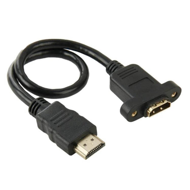 30cm HDMI Male to Female Adapter Cable for Device Connections - compact HDMI male to female extension for TV, laptop, gaming console setups