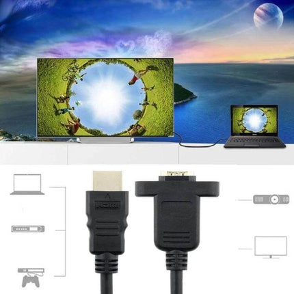 30cm HDMI Male to Female Adapter Cable for Device Connections connecting laptop to TV in tight spaces