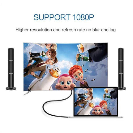 1.8 Meter HDMI to DVI Adapter Cable for Connecting TVs and Projectors - 1.8m cable linking laptop to 1080p TV/projector for presentations and home entertainment