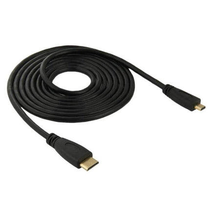 Mini HDMI to Micro HDMI Cable, 1.8 Meters for Device Connections black coiled cable connecting Blu-ray player to TV