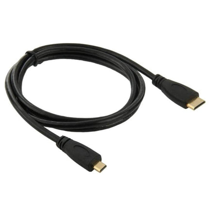 1 Meter Mini HDMI to Micro HDMI Cable for Connecting TVs and Players - black 1m cable for HD audio/video between TV and media player