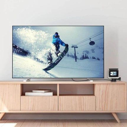 Compact 30cm Mini HDMI to Micro HDMI Adapter Cable for Devices connected between action camera and TV for HD video playback