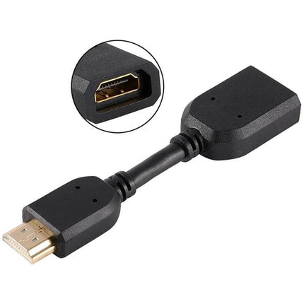 HDMI Male to Female Adapter Cable for Device Connections, 10cm - gold-plated 19-pin short extension for HDMI devices