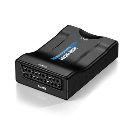 Compact Video Converter for Connecting Devices to TV - black MHL/HDMI to SCART adapter for streaming photos, music and movies from smartphones to older TVs