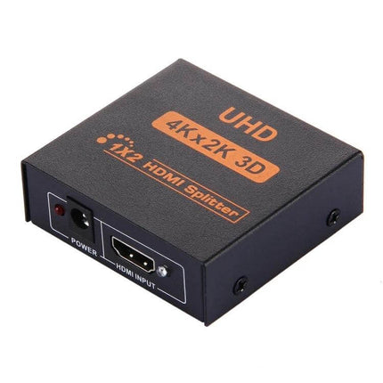 Practical HDMI Splitter for Sharing Video to Two Displays - compact 1x2 UHD 4K HDMI splitter for duplicating one source to two TVs or monitors