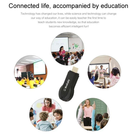 Miradisplay Wireless HDMI Dongle for Screen Mirroring on TV - compact HDMI Wi‑Fi dongle for classroom lessons, presentations and family movie nights