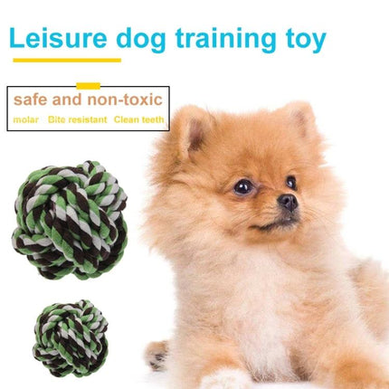 Cotton Rope Ball for Daily Pet Playtime and Chewing Fun - durable cotton rope dog chew and fetch toy for cleaning teeth
