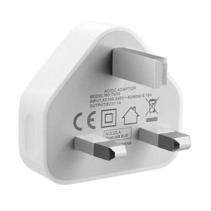 USB Charger That Fits Seamlessly Into Daily Routines - compact white UK plug charger for commuting and pocket storage