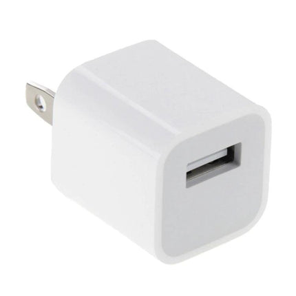 A USB Charger for Daily Device Powering at Home and Travel - compact white single-port wall USB charger for smartphone and tablet