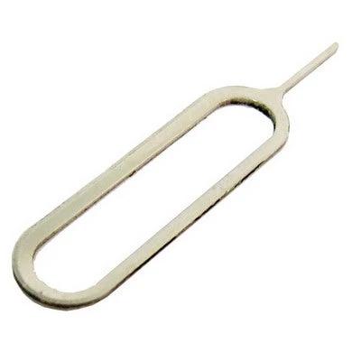 100 SIM Card Eject Pins for Smartphone SIM Management - Metal SIM Tray Ejector Pin on White Background