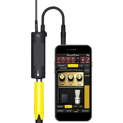 Guitar Adapter for iPhone and iPad Daily Music Practice – compact guitar-to-iPhone/iPad adapter with 1/4" jack and 3.5mm output for everyday practice