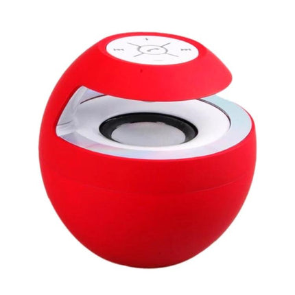 Portable Bluetooth Speaker For Home And On The Go Use - compact red 3W Bluetooth speaker with AUX for travel and hands-free calls