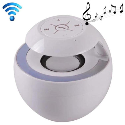 Portable Bluetooth Speaker For Home And On The Go Use compact white 3W Bluetooth 3.0 speaker with controls, AUX, hands‑free calls