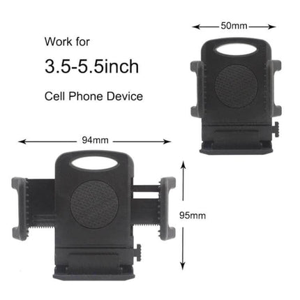 Car Sun Visor Phone Mount Clip Universal Fit For Smartphones – black adjustable sun visor clip phone holder with measurements for 3.5–5.5 inch devices