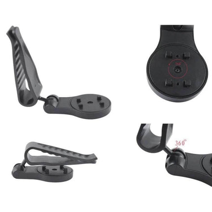 Car Sun Visor Phone Mount Clip Universal Fit For Smartphones - black 360° rotating visor clip phone holder for car