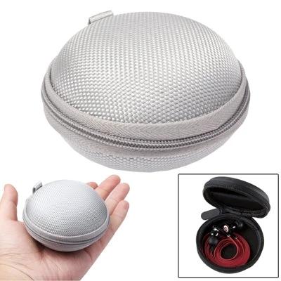 Durable Nylon Bag for Earphone Protection During Daily Travel small round zip case for earbuds and cables