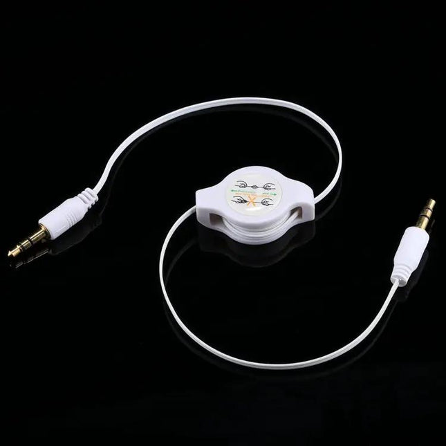 Retractable 3.5mm Male-To-Male Aux Cable 11 To 80 Cm | Syndmart