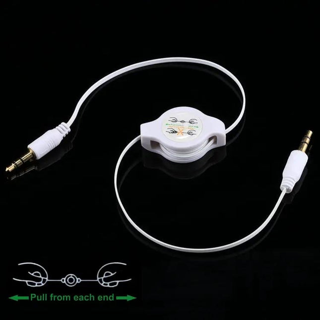Retractable 3.5mm Male-To-Male Aux Cable 11 To 80 Cm | Syndmart