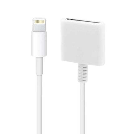 Essential Adapter for Using Old Phone Accessories in Everyday Situations - white 30-pin to 8-pin connector cable for travel and home use