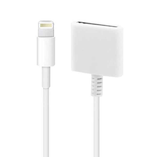 Essential Adapter for Using Old Phone Accessories in Everyday Situations - white 30-pin to 8-pin connector cable for travel and home use