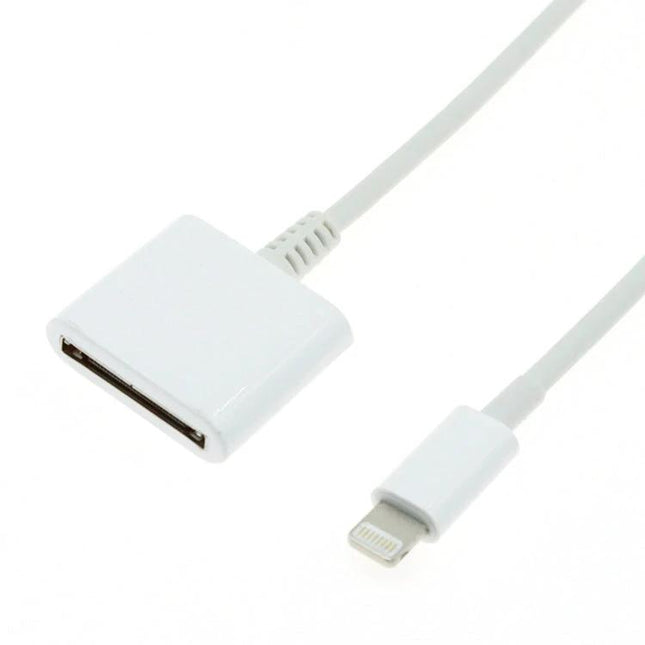 Essential Adapter for Using Old Phone Accessories in Everyday Situations - white 30-pin to 8-pin cable for travel and clutter-free charging