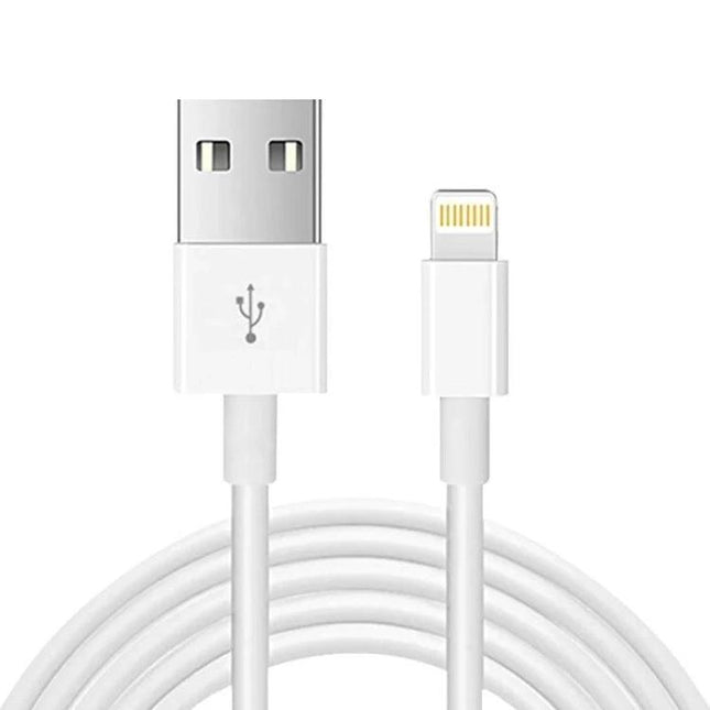 3 Meter USB Cable for Everyday Device Charging at Home – white 8-pin USB to Lightning charging and data cable coiled for couch or desk use