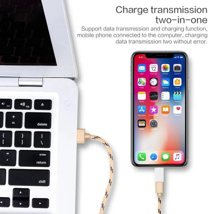 Essential Adapter for Everyday iPhone and iPad Charging - USB to 8 Pin adapter charging iPhone from laptop, braided cable for travel and data sync