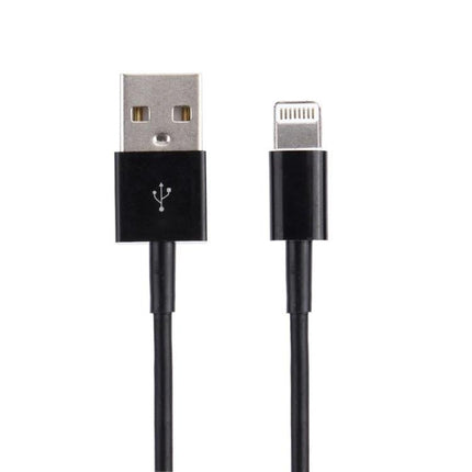 Compact USB Cable for Everyday Device Charging and Syncing - 13cm compact black USB to Lightning cable for charging and syncing on the go
