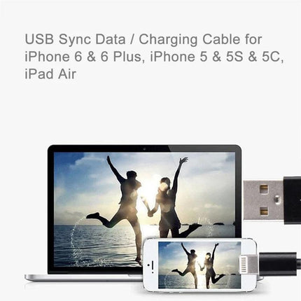 Compact USB Cable for Everyday Device Charging and Syncing — 13cm portable USB charging and sync cable for iPhone and iPad, ideal for travel and commuting