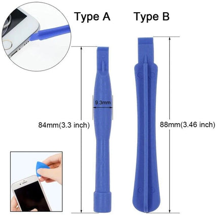 Versatile 10-in-1 Repair Kit for Everyday Device Fixes - blue plastic pry tools for opening phones and laptops, Type A 84mm and Type B 88mm
