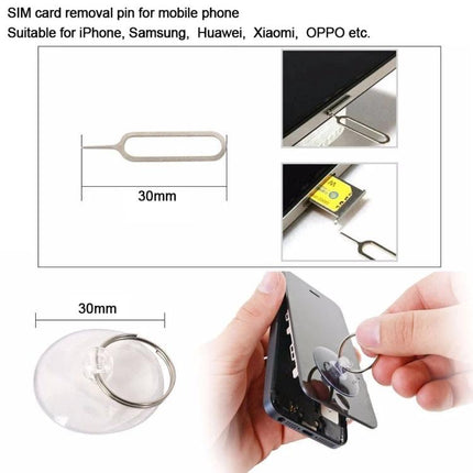Versatile 10-in-1 Repair Kit for Everyday Device Fixes — SIM eject pin, pry tool, suction cup and screwdrivers for smartphone and laptop repairs