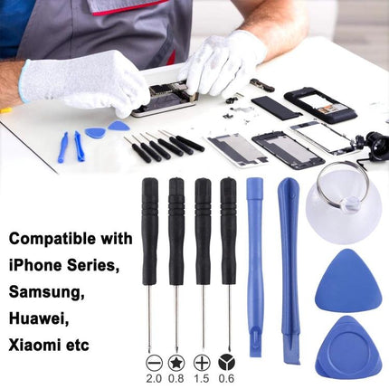 Versatile 10-in-1 Repair Kit for Everyday Device Fixes - compact toolset with four screwdrivers, pry tools, SIM ejector for smartphone and laptop repairs