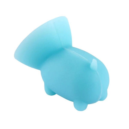 Pig Shaped Suction Cup Phone Holder for Car and Desk Use — blue pig design with strong suction base for dashboards and desks