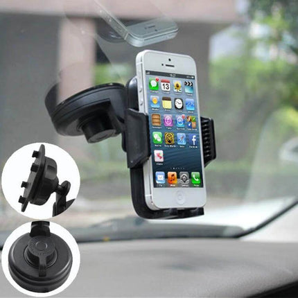 Phone Holder Bracket for 4.5-6.3 Inch Phones, Everyday Use - flexible suction car and desk mount for iPhone 5/5S hands-free viewing