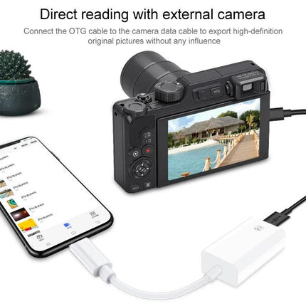 Handy USB OTG Adapter for iPad Connectivity in Daily Use connecting camera and iPad for direct photo transfer