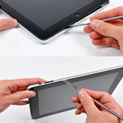 Metal Pry Tool for Phone and Tablet Disassembly, 18cm used to carefully open tablet casing for screen replacement and battery access